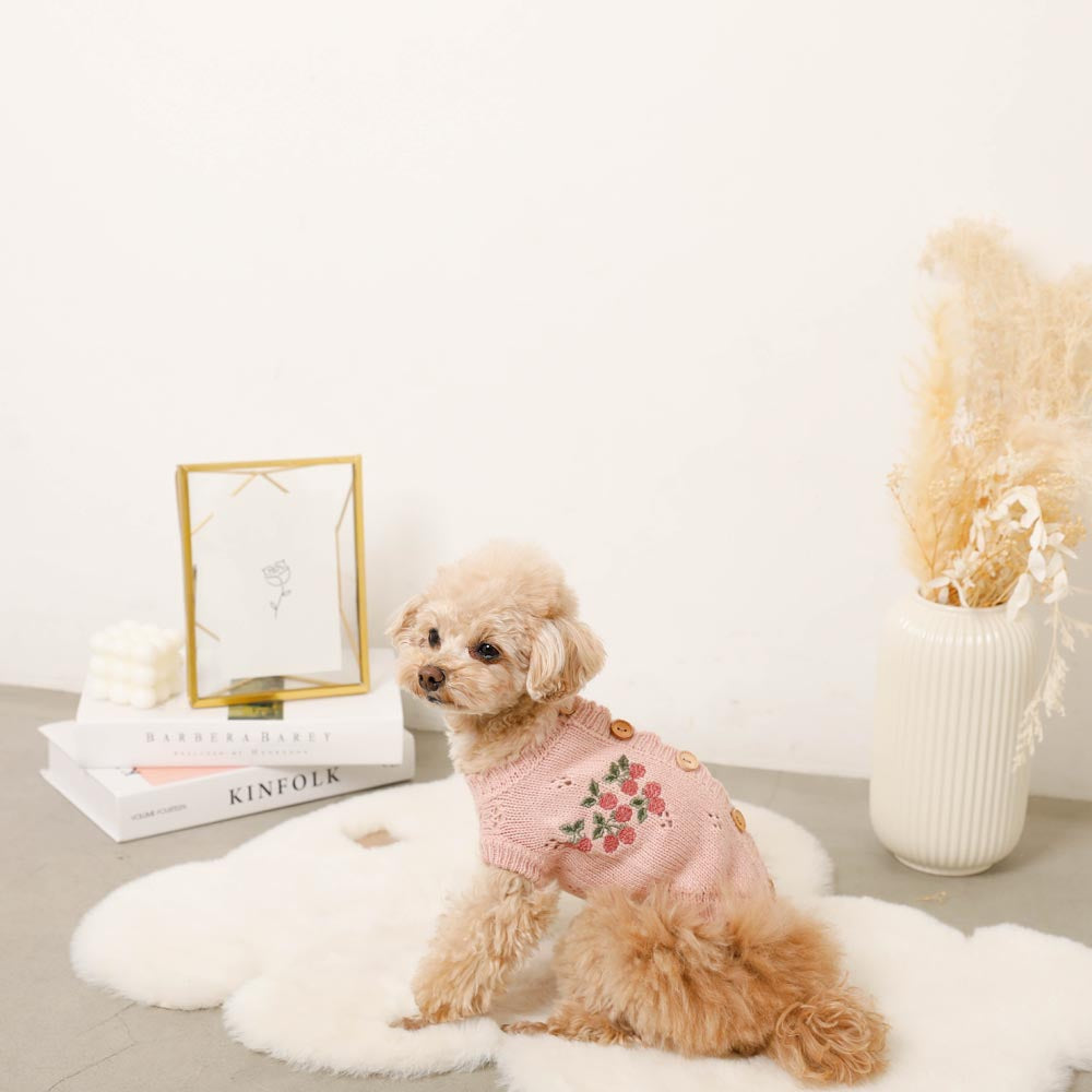 Brussels embroidery scalloped cardigan