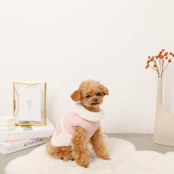 Boa combination quilted vest