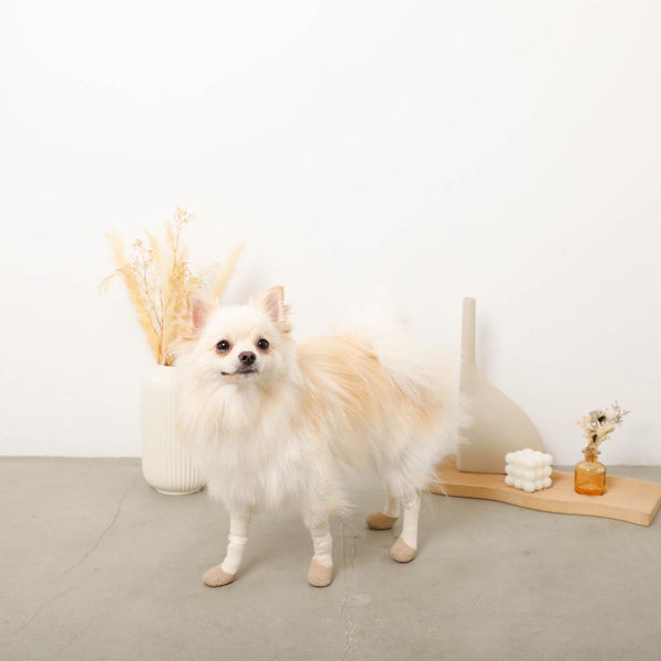 ケーブル編み風ソックス