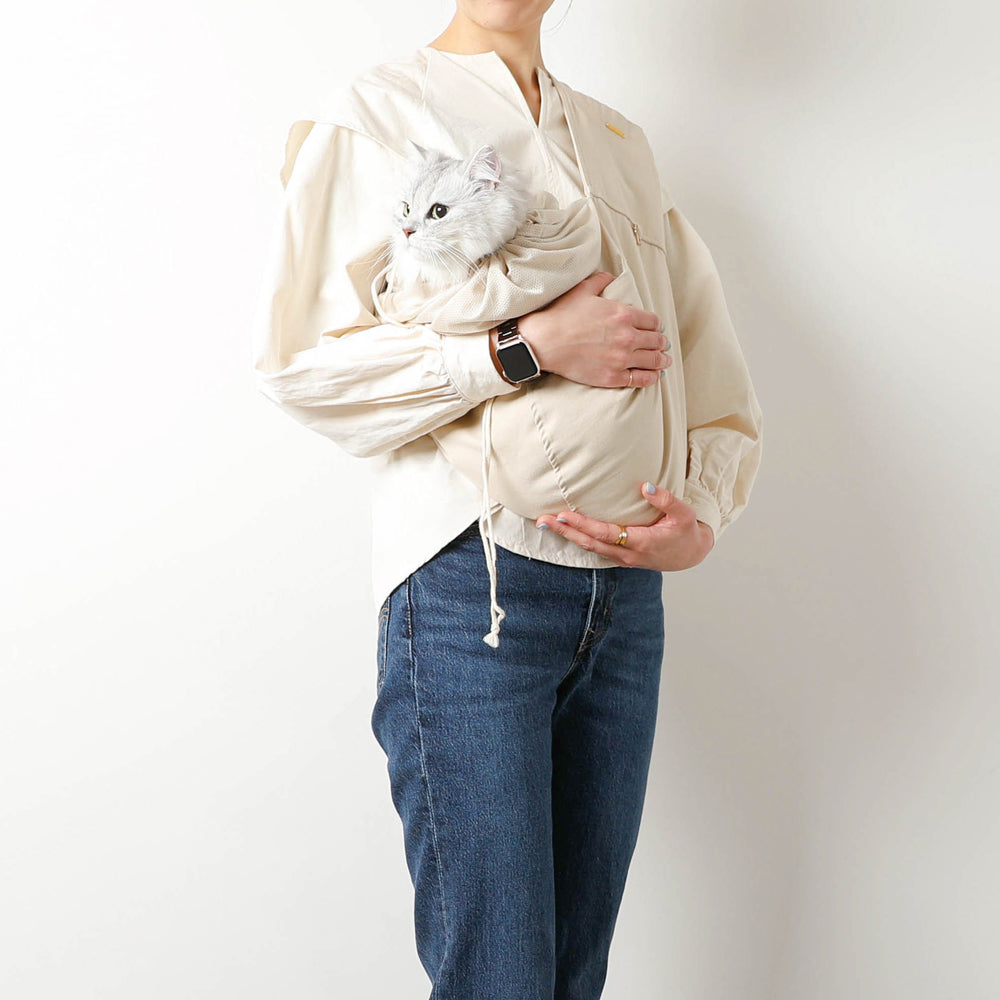 Dog sling with mesh [Compatible with name embroidery]