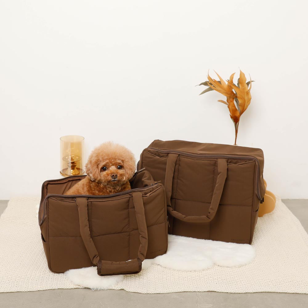 ふっくらキルティング軽量撥水ペットトートバッグ【名入れ刺繍対応】