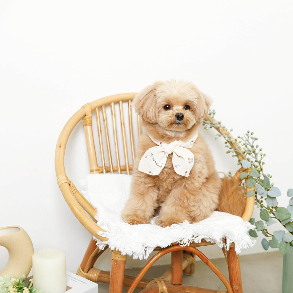 冷感さくらんぼ刺繍バンダナ【保冷剤付き】