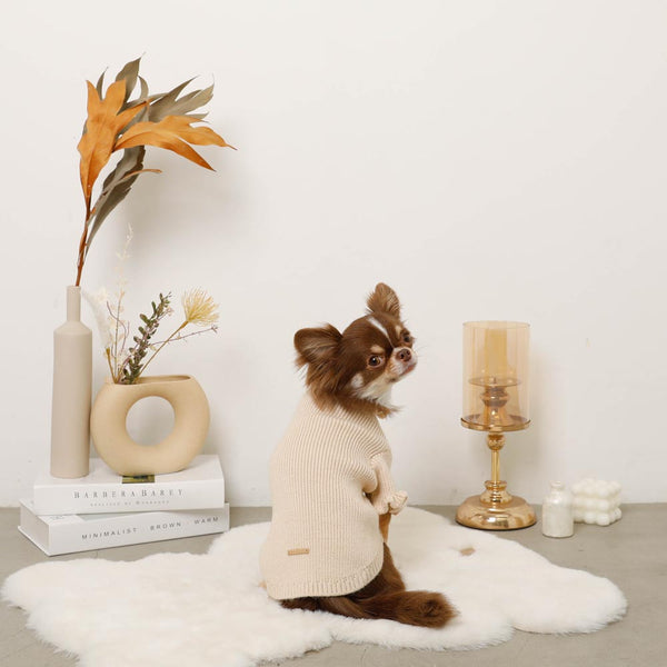 ハイネックフリルニットトップス