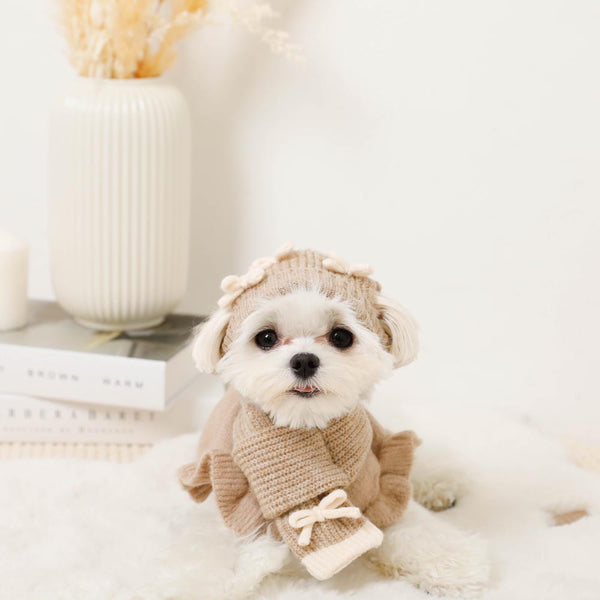 リボンモチーフマフラー