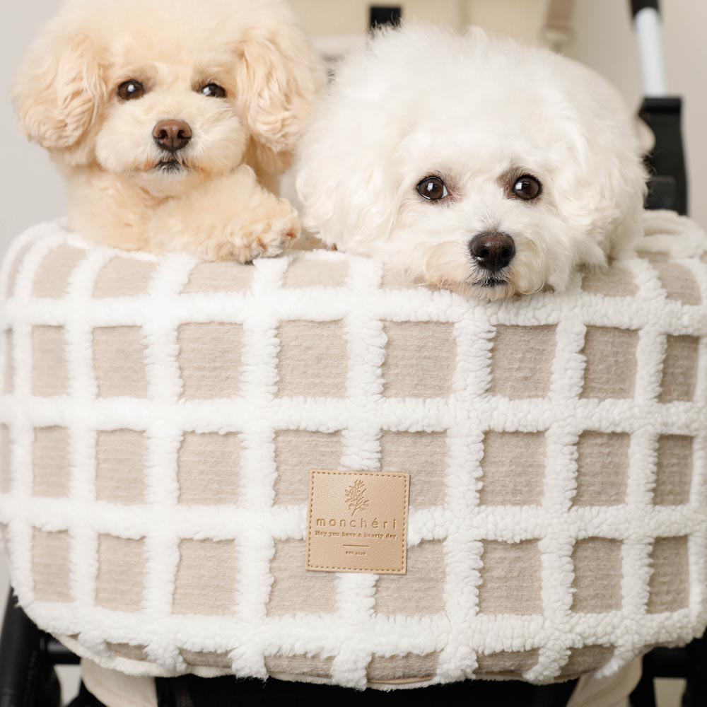 宠物推车格子下巴靠背垫盖