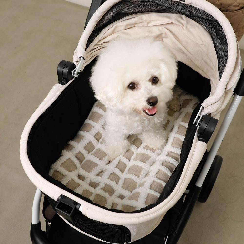 宠物推车格子坐垫垫