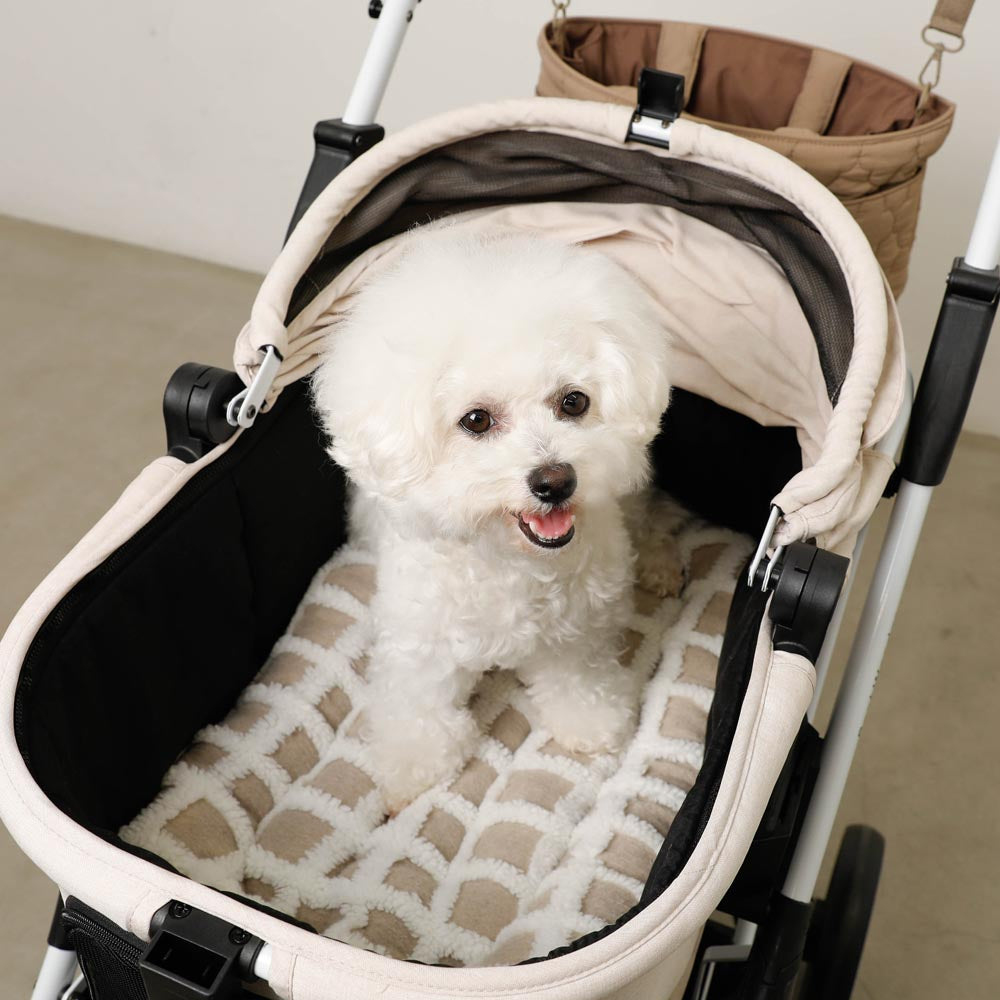 宠物推车格子坐垫垫