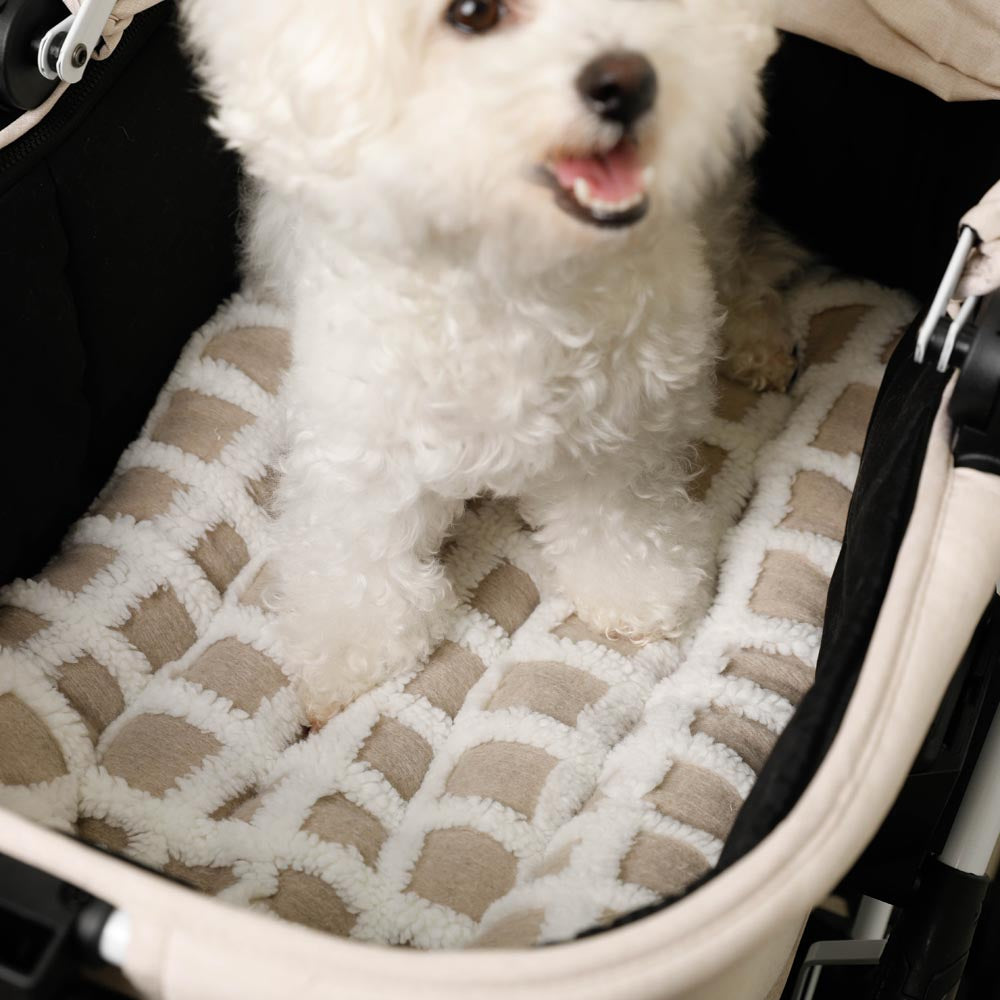 宠物推车格子坐垫垫
