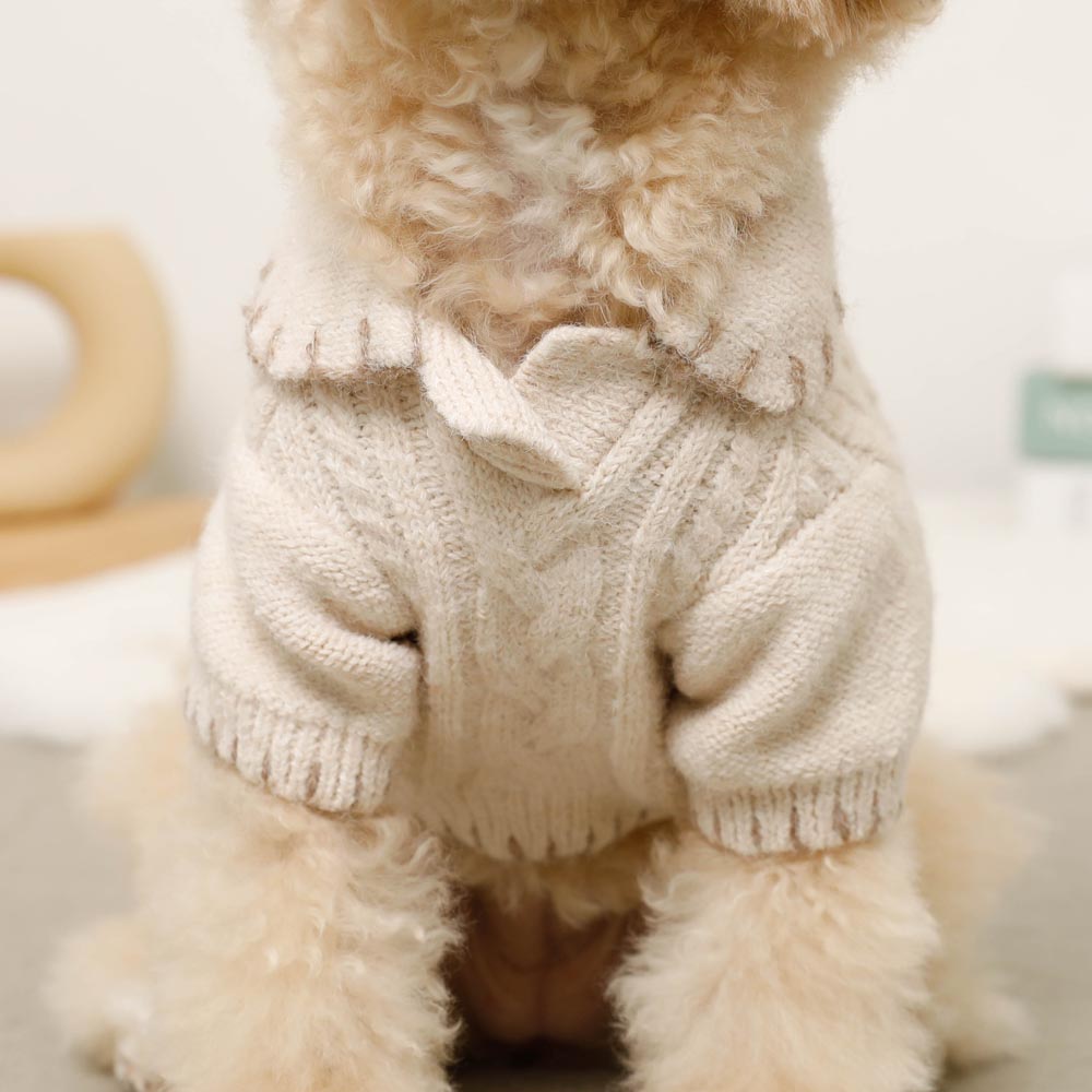 Overlock cable knit tops