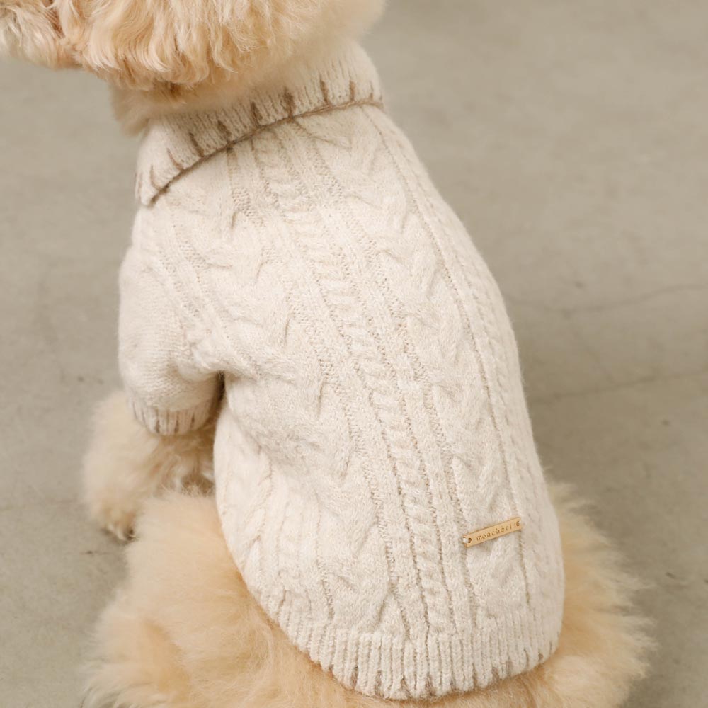 Overlock cable knit tops