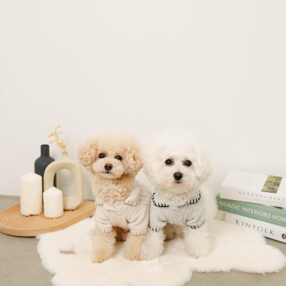 Overlock cable knit tops
