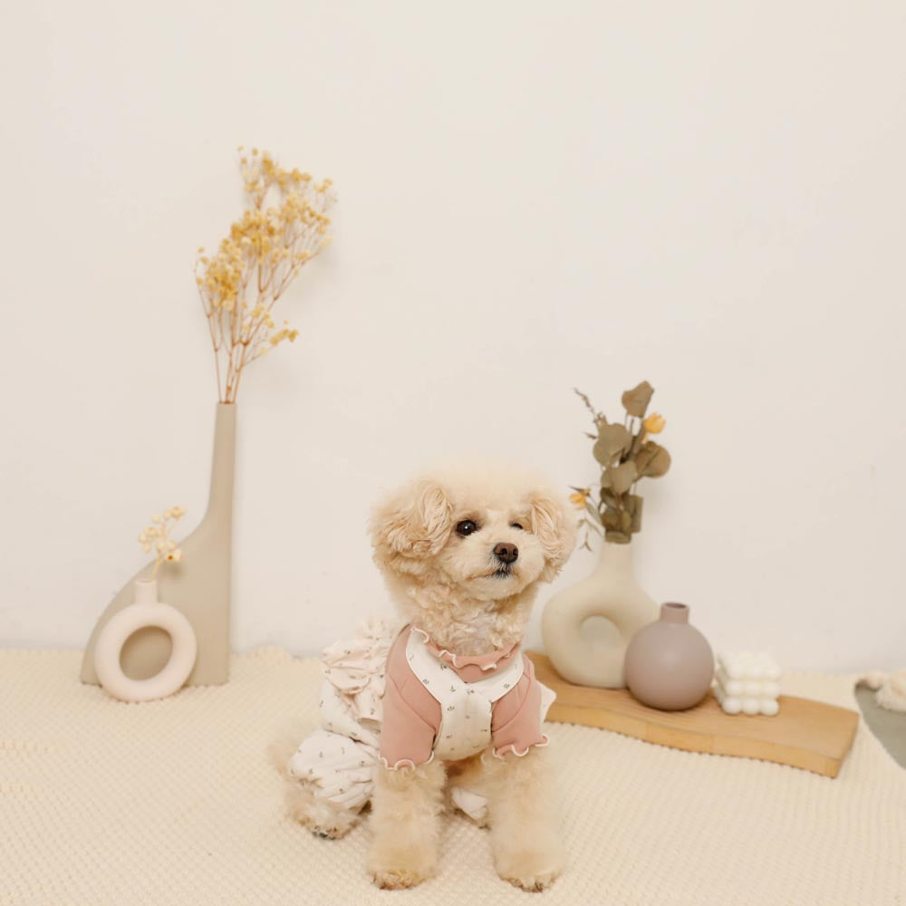 花柄キルティングフリルかぼちゃパンツ