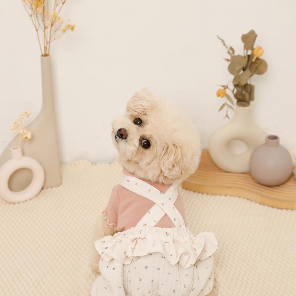 花柄キルティングフリルかぼちゃパンツ