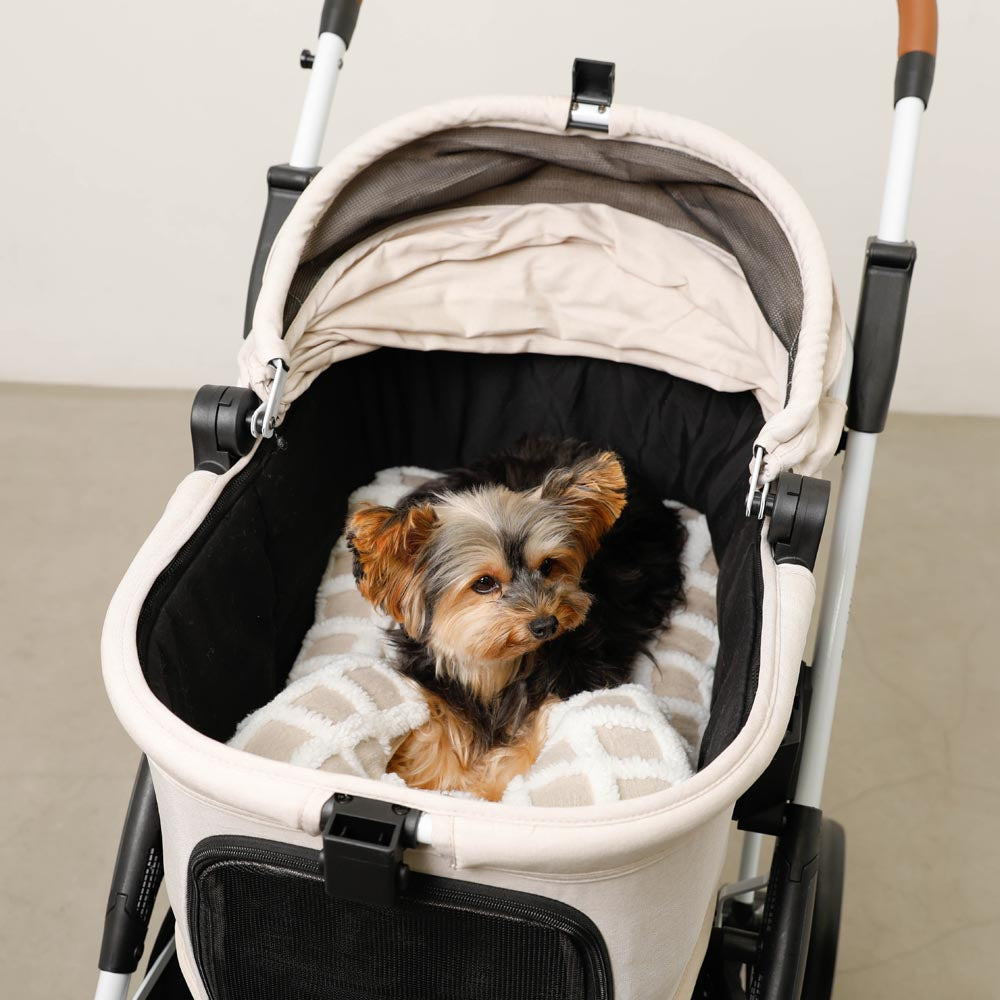 宠物推车格子坐垫垫