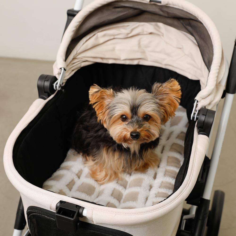 Pet cart check boa cushion mat