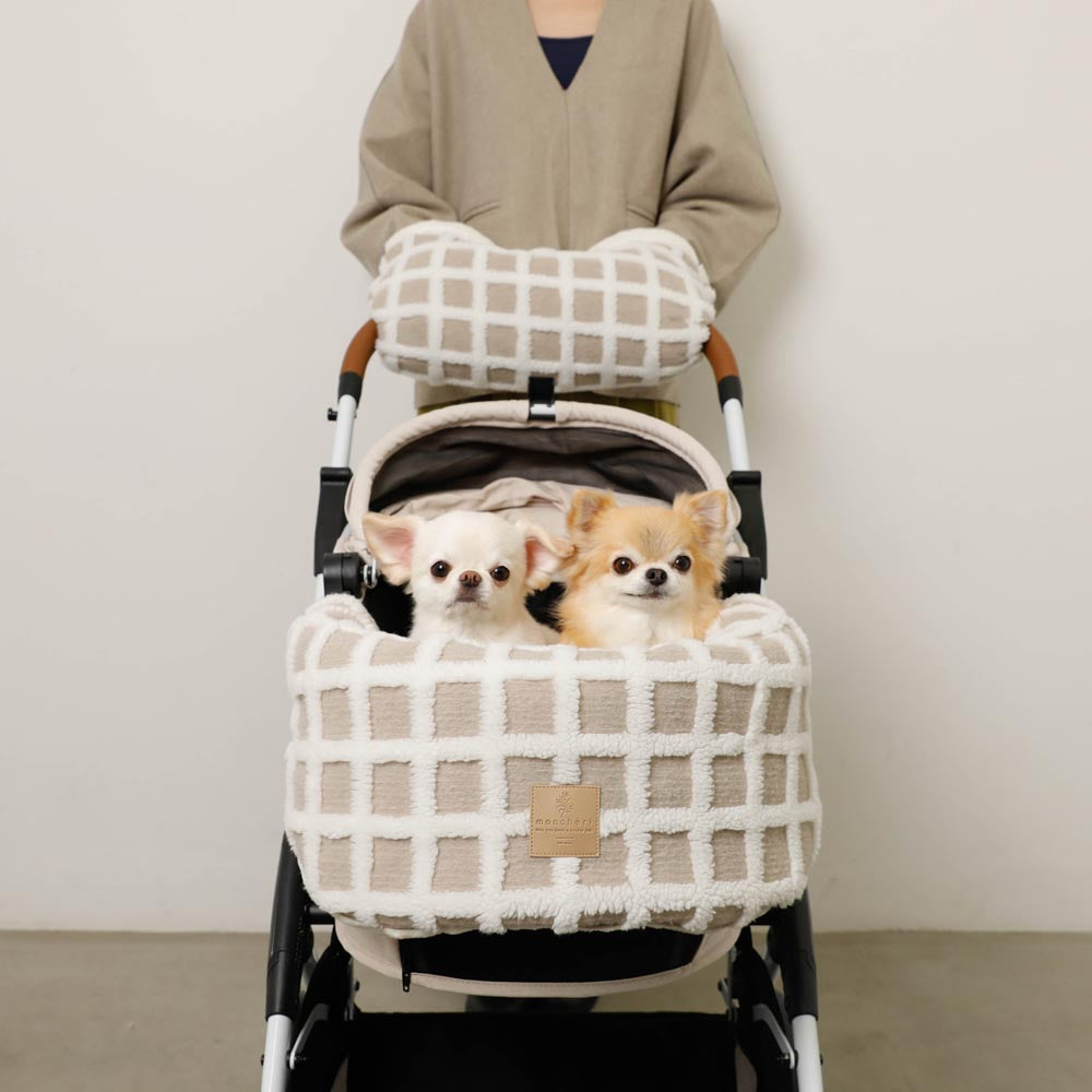 Pet cart check boa chin rest cushion cover