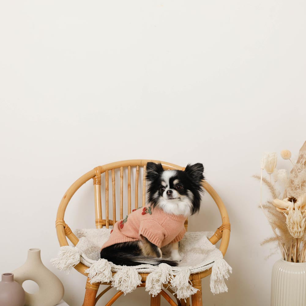 GirlyFancyClub 3D子犬 シャギー ニット トップス ノースリーブ シャギーベスト 秋冬 ノースリーブ トップス シャギーニット ふわふわ