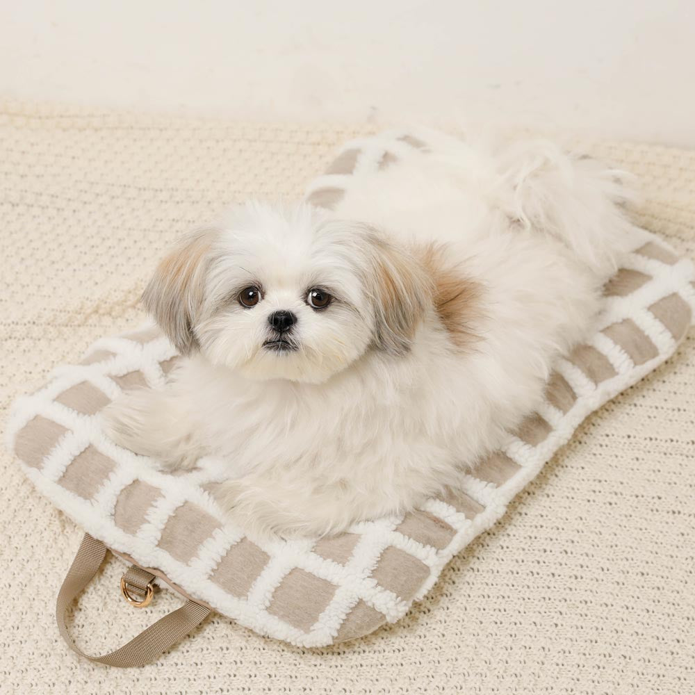 宠物推车格子坐垫垫