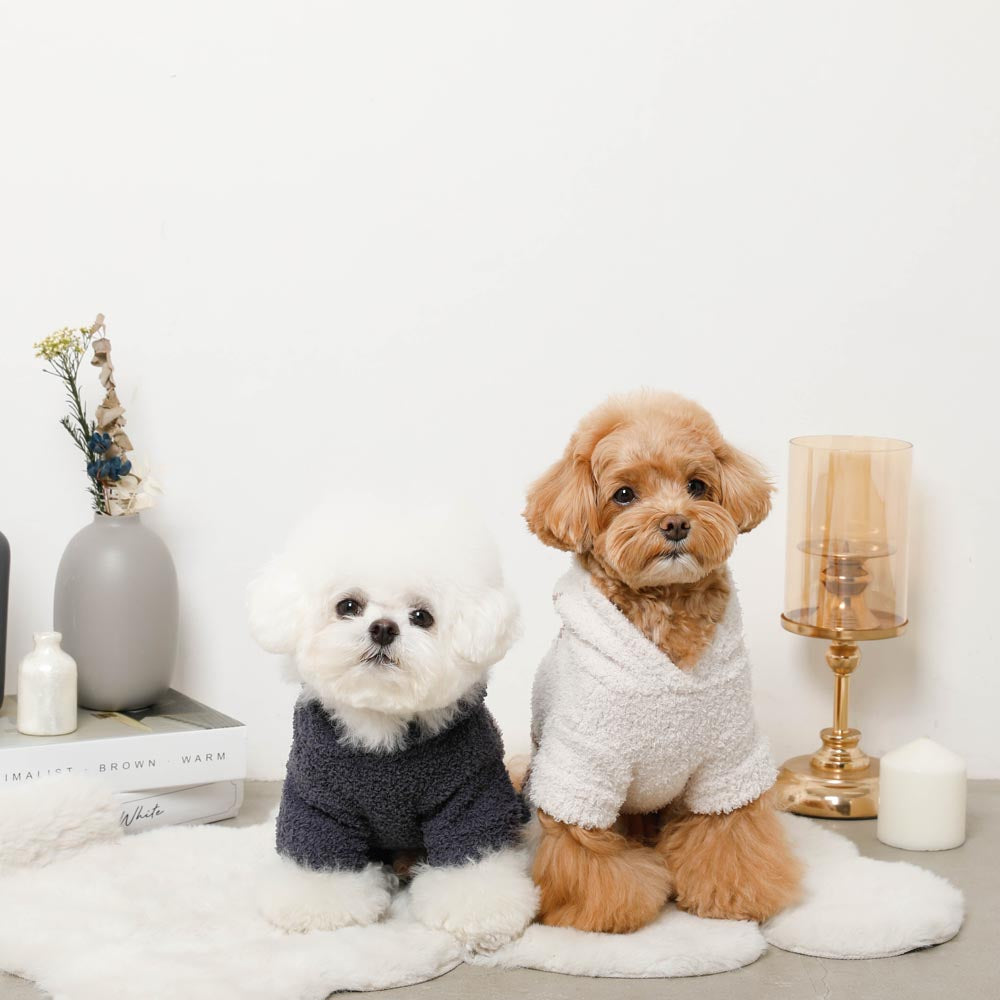 Star pattern fluffy knit rompers