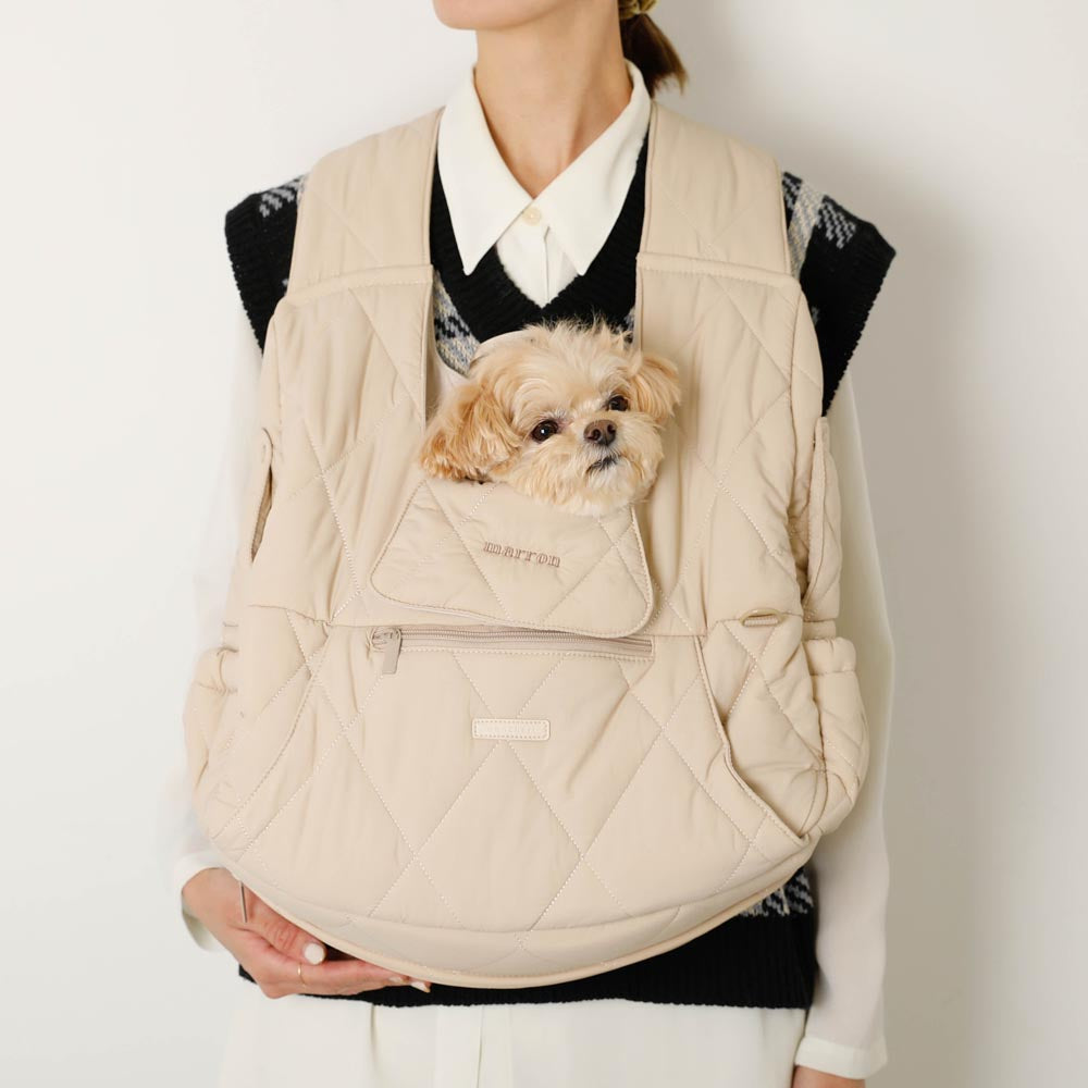 キルティングメッシュ付きフロントリュック【名入れ刺繍対応】