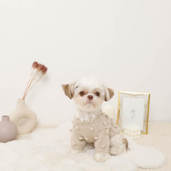 ポコポコモチーフニットトップス