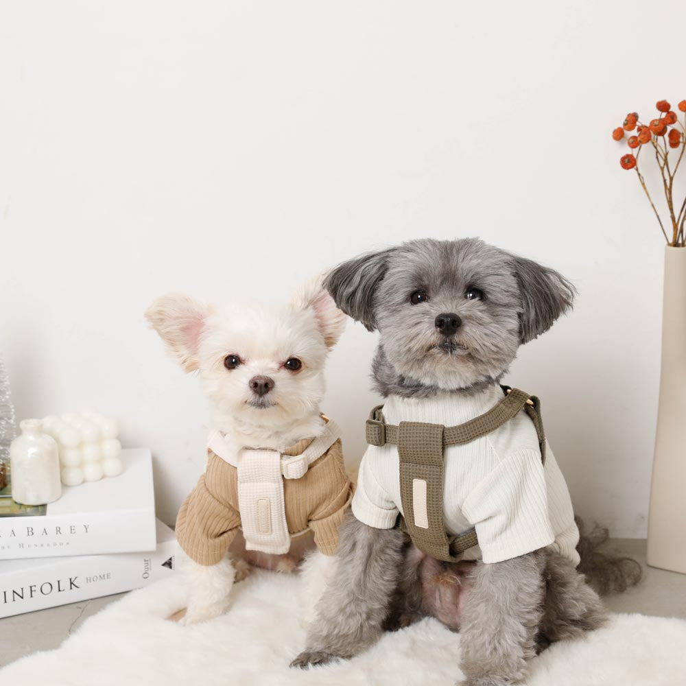 PUレザー×ワッフルハーネス