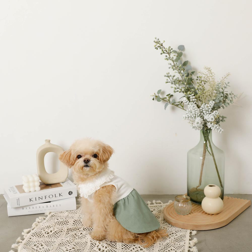 Cool linen cotton color sleeveless dress