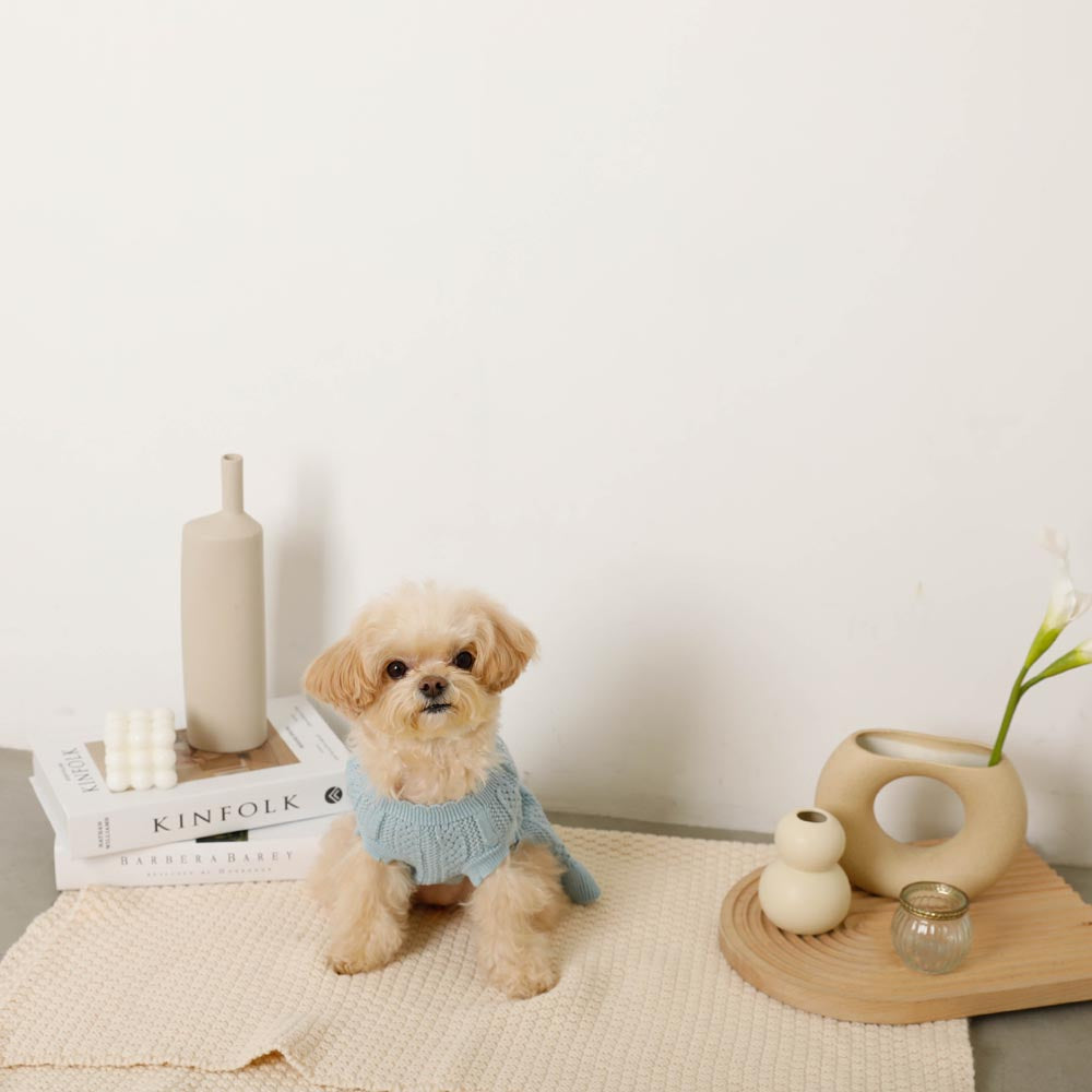 Summer knit embroidered dress