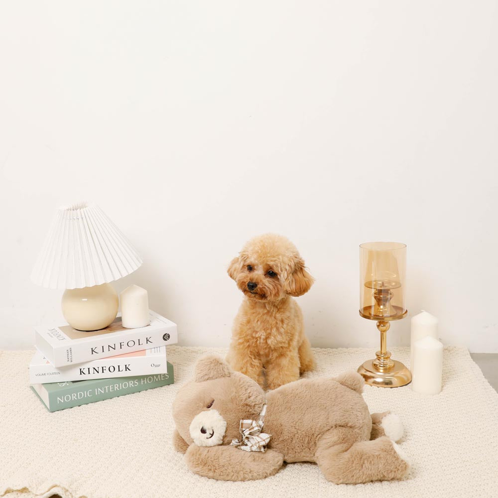 Sleeping bear stuffed toy