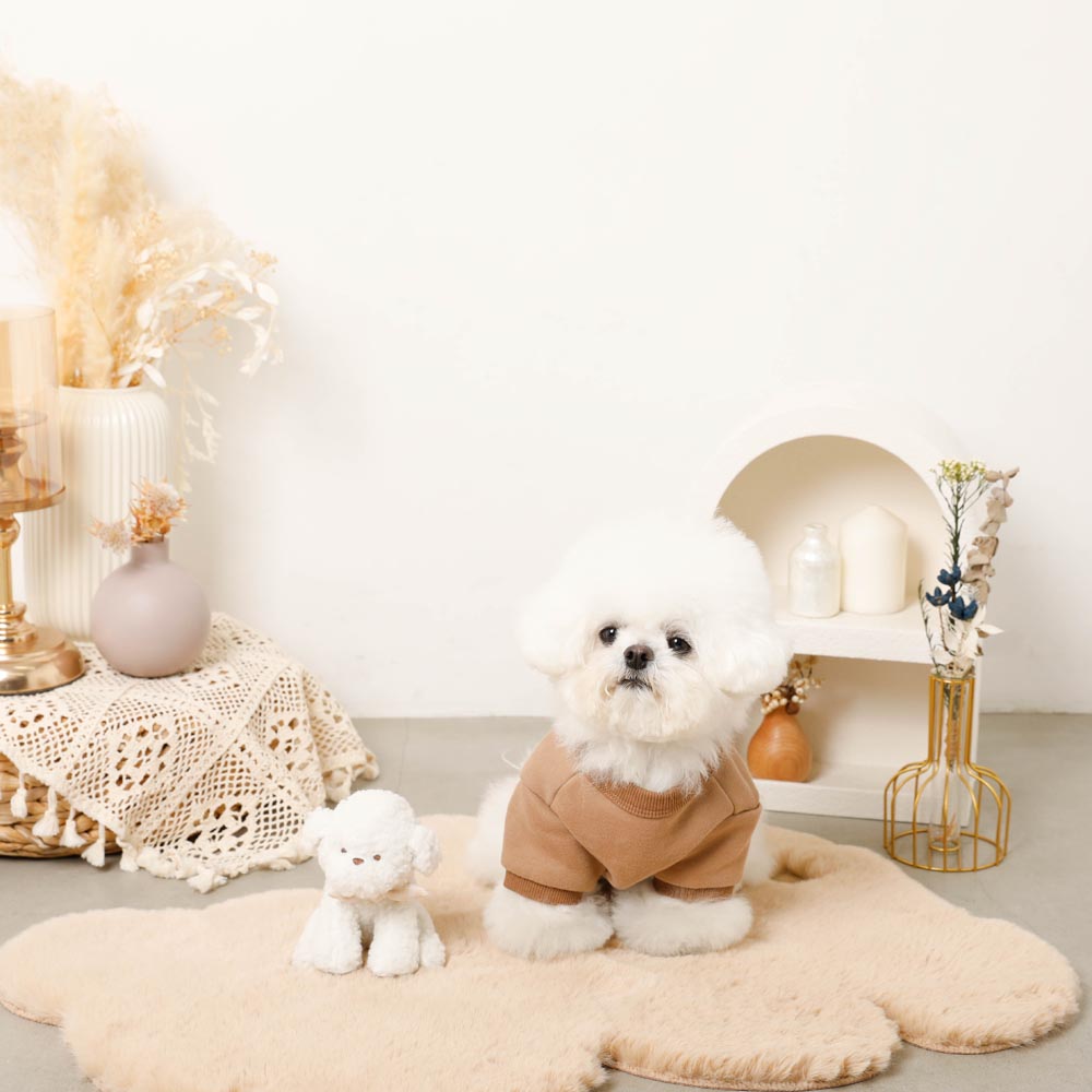 white dog stuffed toy