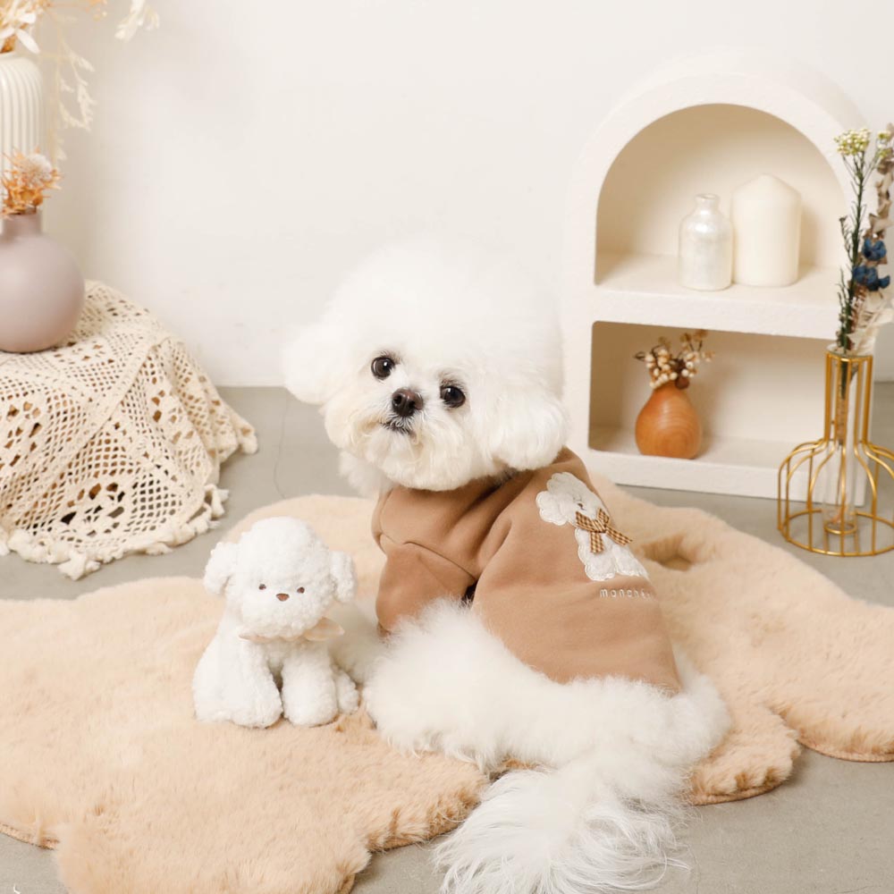 white dog stuffed toy