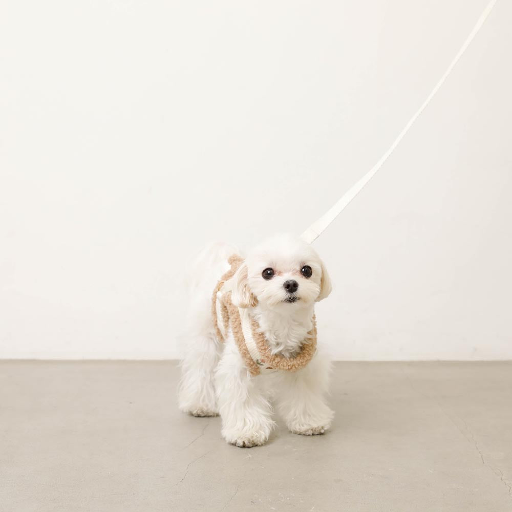 ボアチューリップ刺繍ハーネス+リードSET【名入れ刺繍対応】