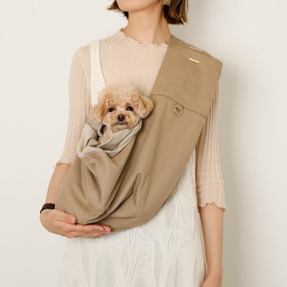 Dog sling with mesh [Compatible with name embroidery]