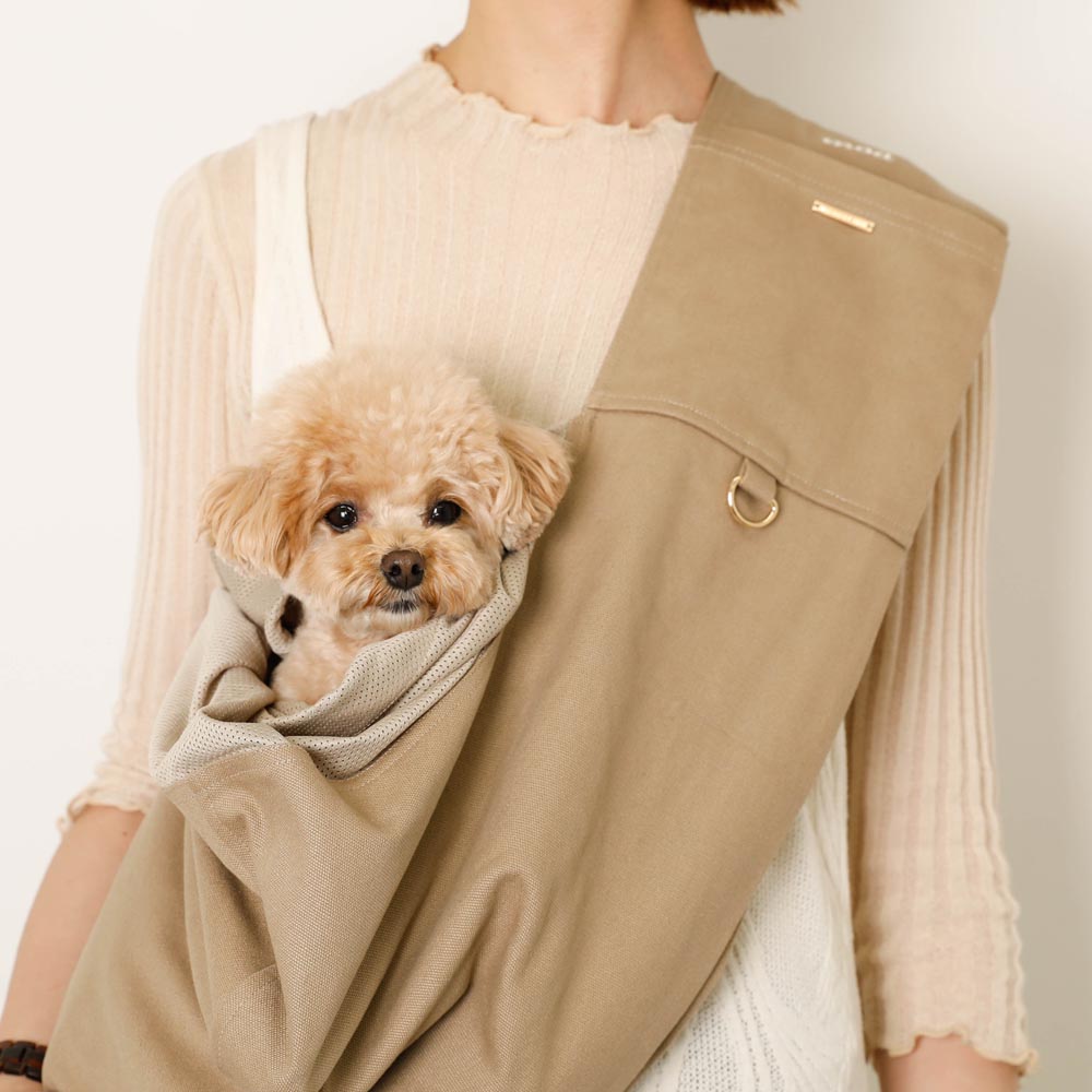 Dog sling with mesh [Compatible with name embroidery]