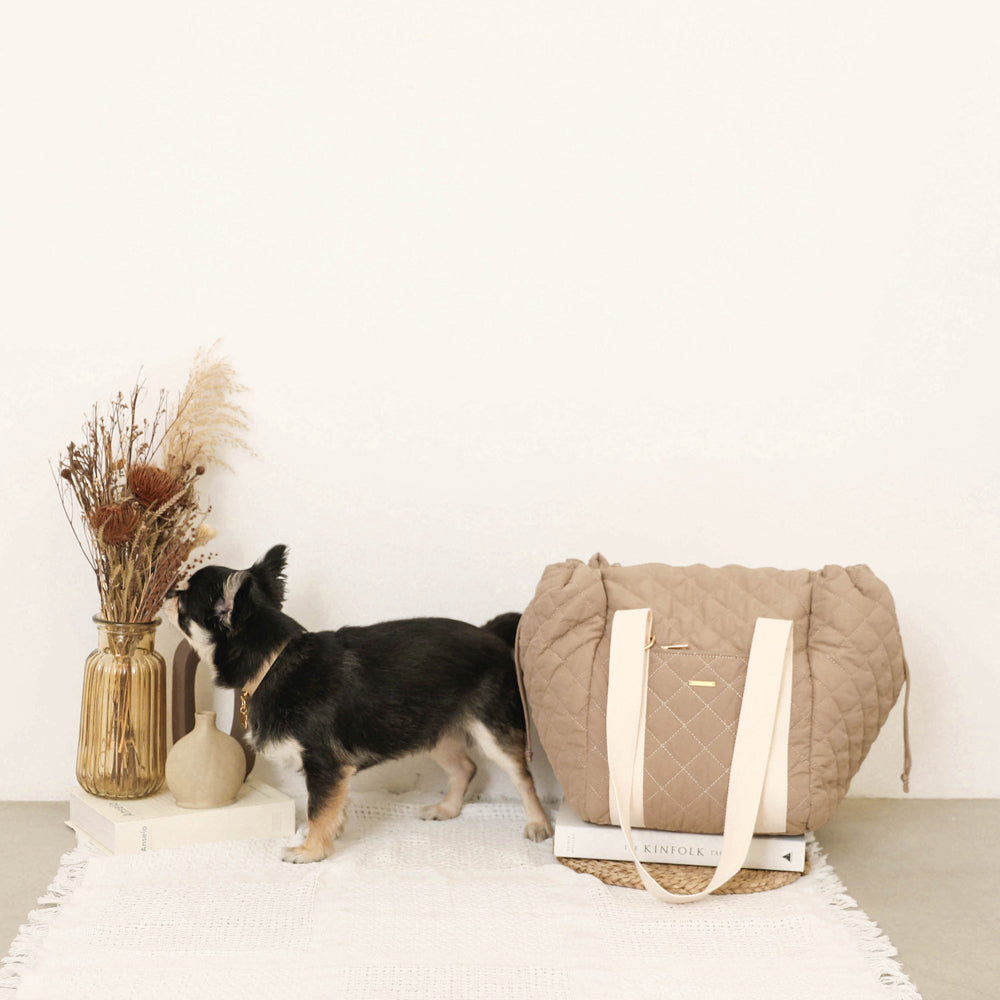 Quilted wide open bag [Compatible with name embroidery]
