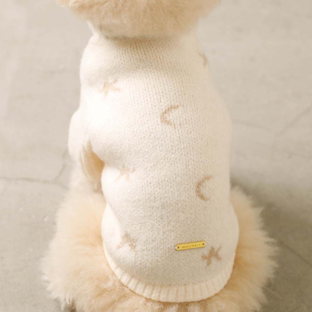 Stars and moon high neck knit