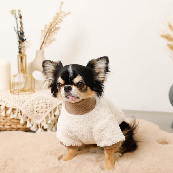 Bicolor boa high neck tops