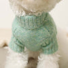 Melange color wool mixed high neck knit