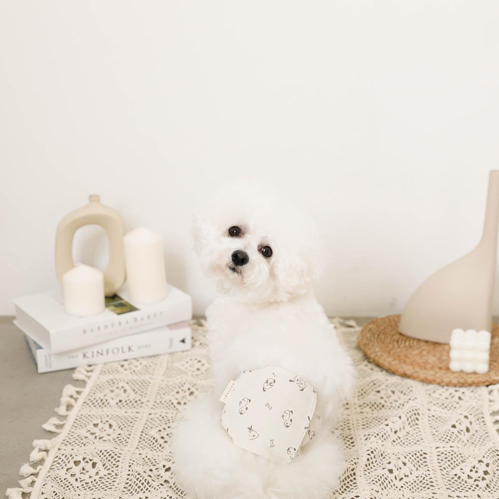 Dog pattern manners belt