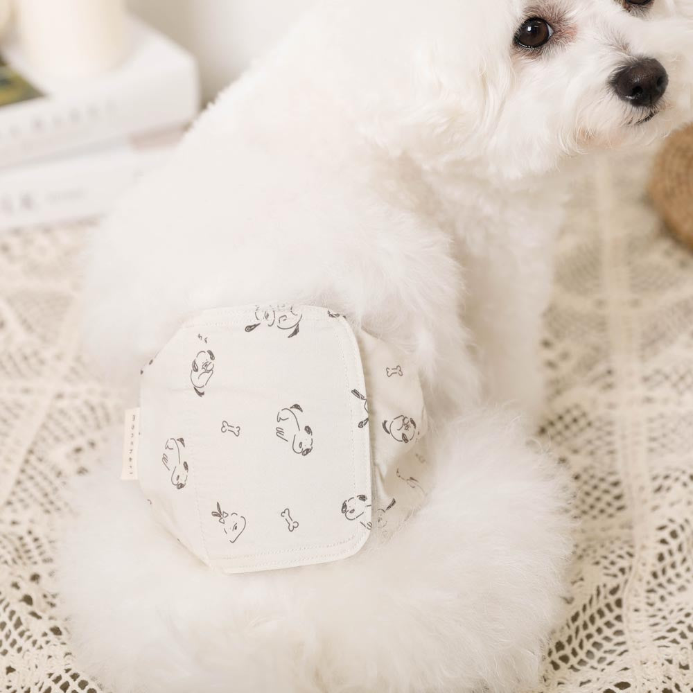 Dog pattern manners belt