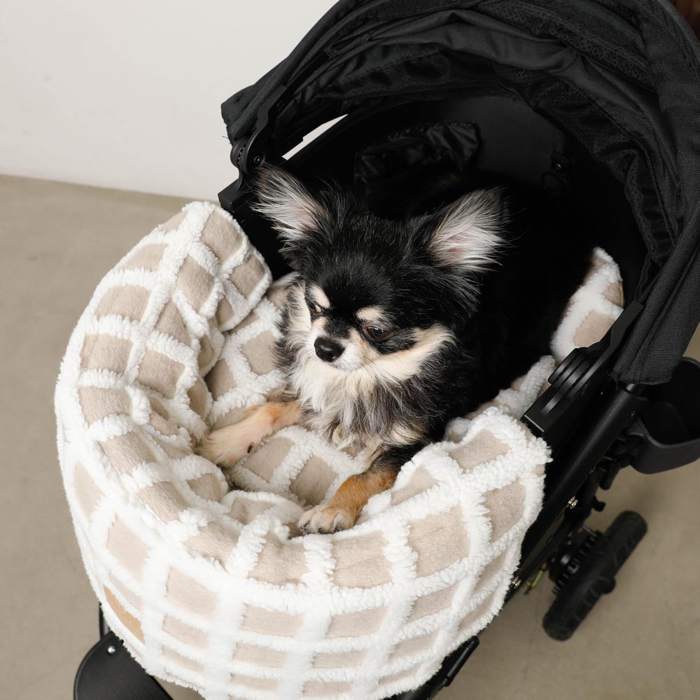 宠物推车格子坐垫垫