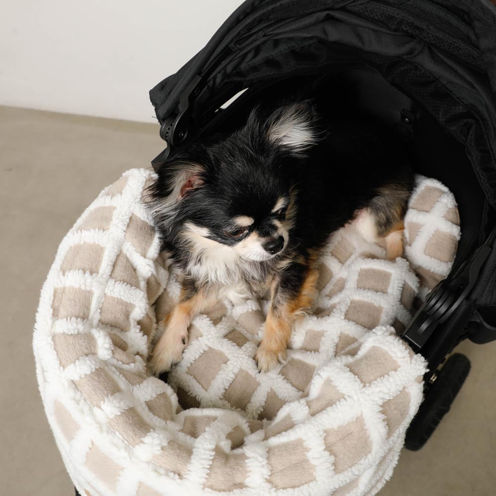 宠物推车格子垫皮罗