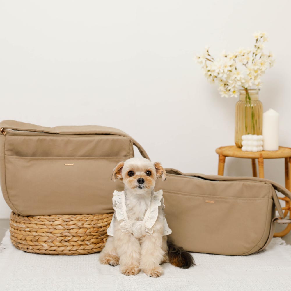 Dog sling with mesh [Compatible with name embroidery]