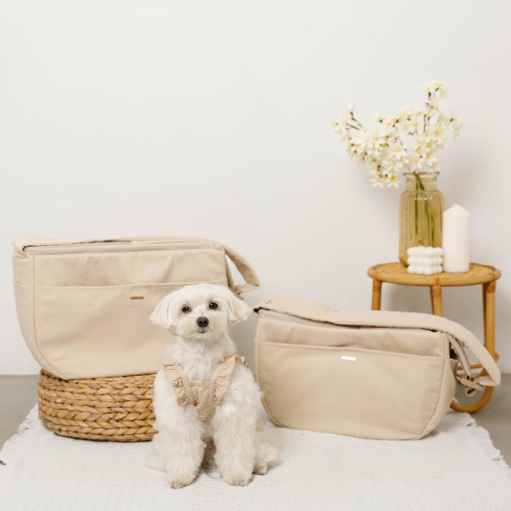 Dog sling with mesh [Compatible with name embroidery]