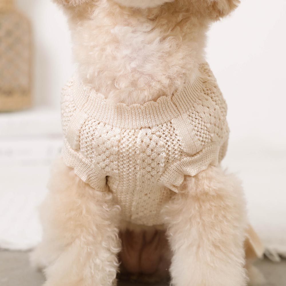 Summer knit embroidered dress