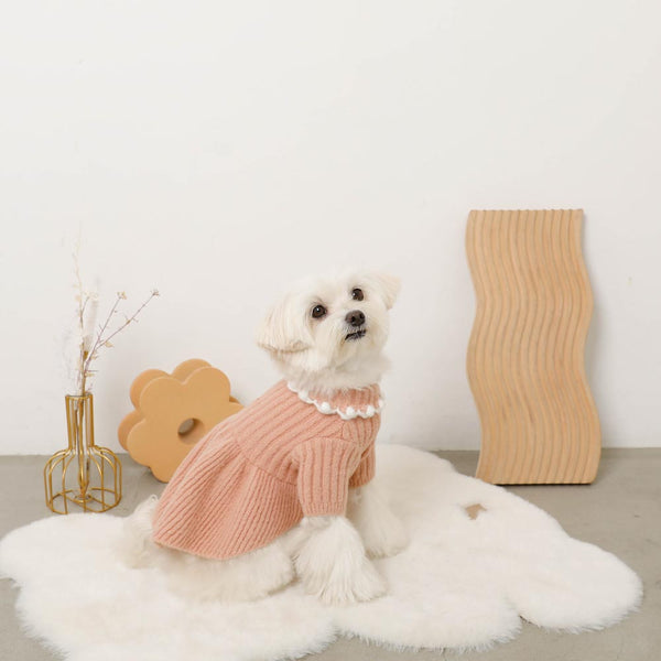 リブニットワンピース