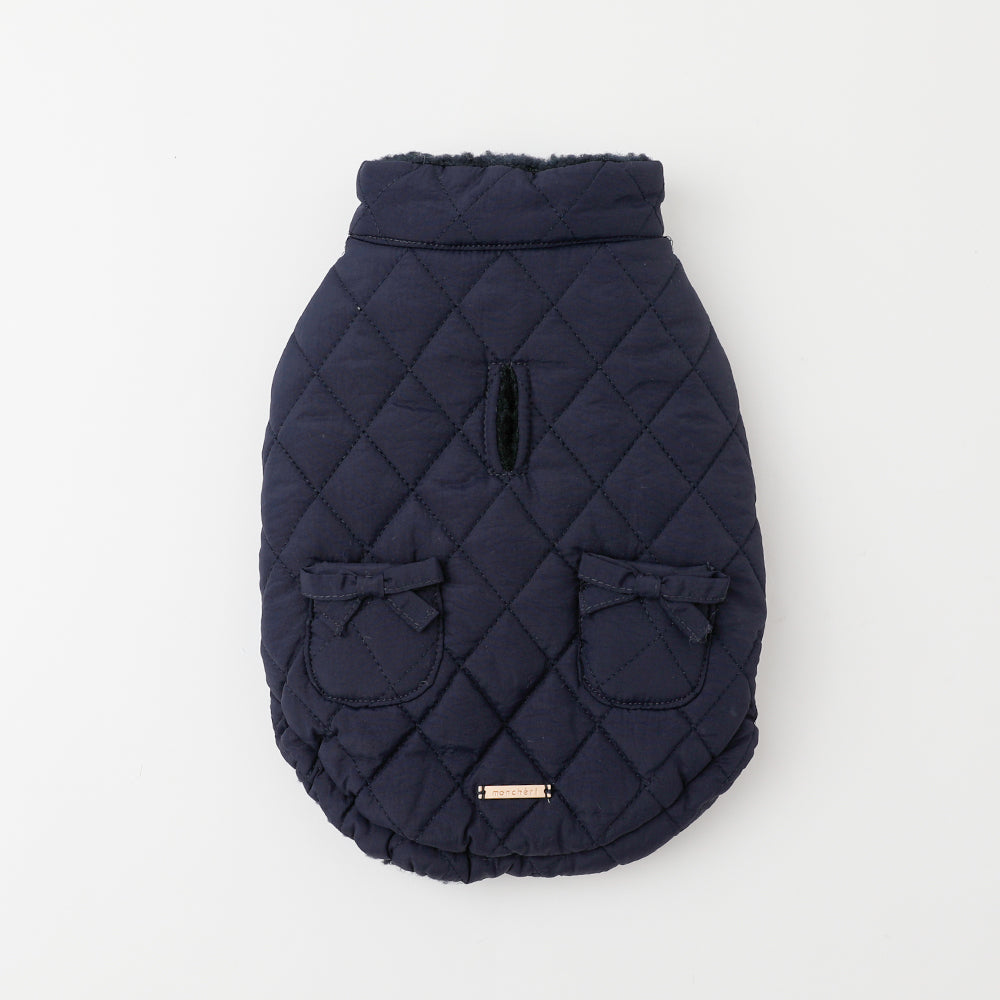 quilted ribbon pocket vest