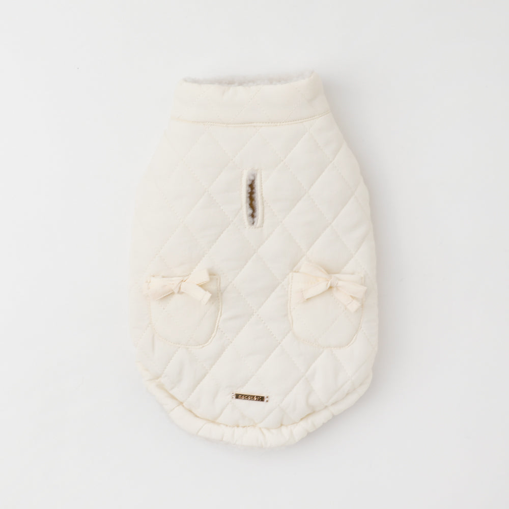 キルティングリボンポケットベスト