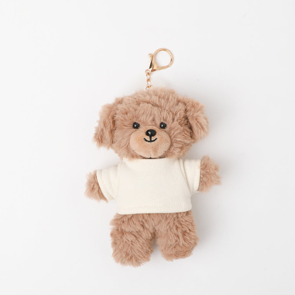 お名前Tシャツいぬさんキーホルダー【名入れ刺繍対応】