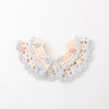 Dot motif ruffle knit collar